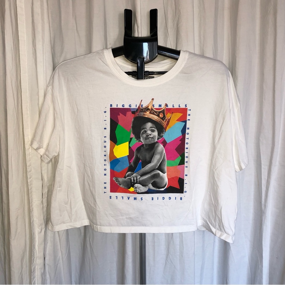 Old Navy White Graphic Crop Top